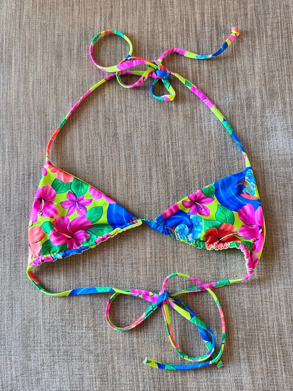 Frankie’s Bikinis Tia Floral Triangle Bikini Top